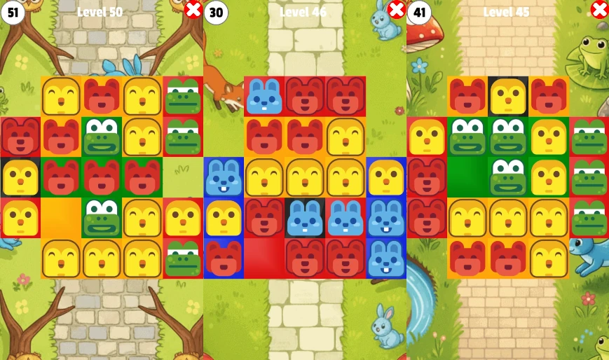 Screenshot of Animal Sliding Colorful
